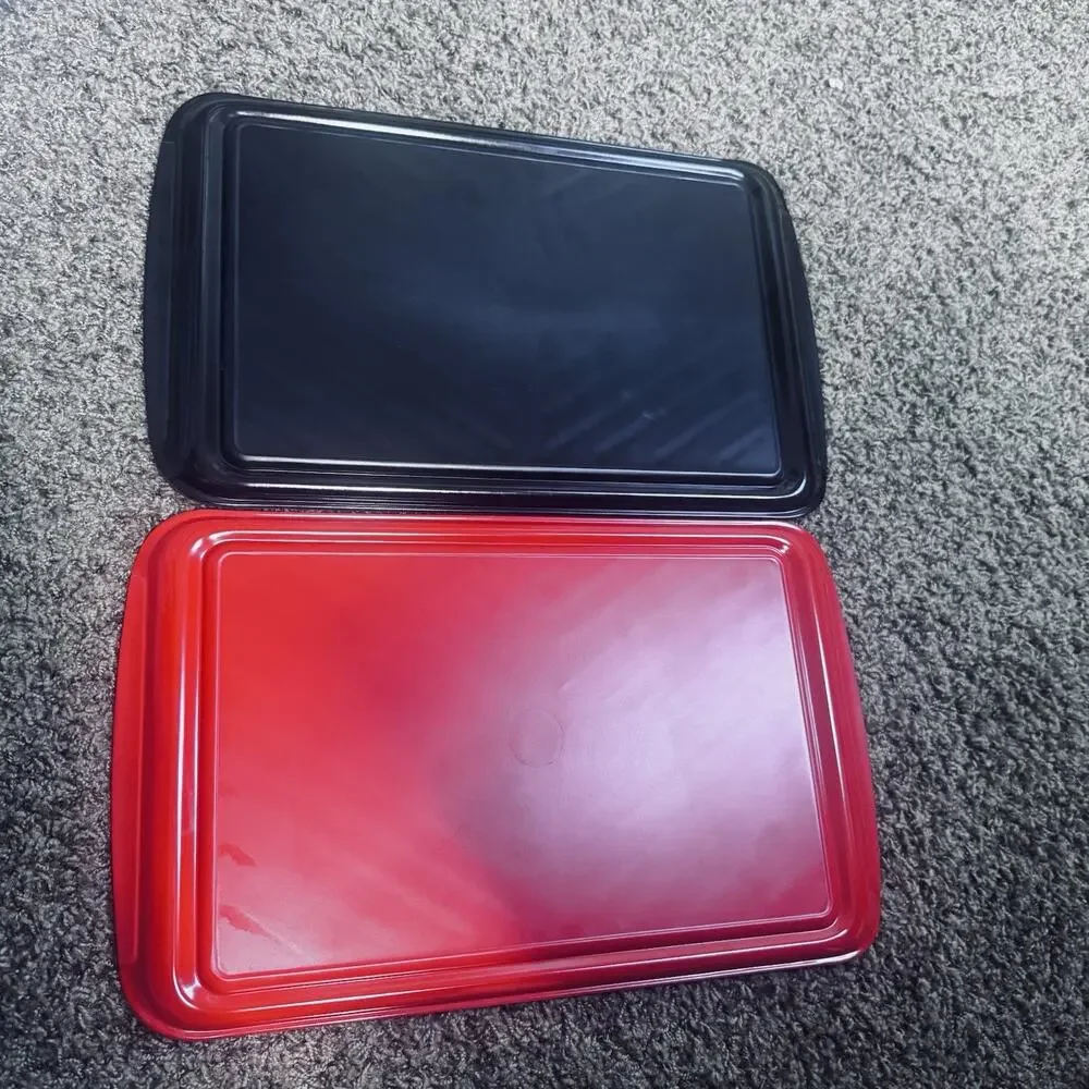 Cuisinart Grilling Prep & Serve‎ Trays Black and Red Large 17 X 10. 5 Bbq Grill